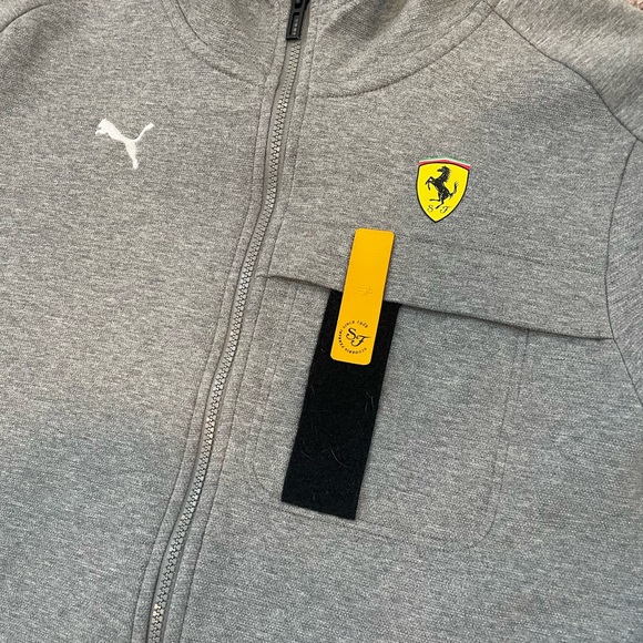 PUMA SCUDERIA FERRARI Formula 1 F1 Zip Hooded Sweatshirt Large Leclerc Hamilton - Picture 2 of 5